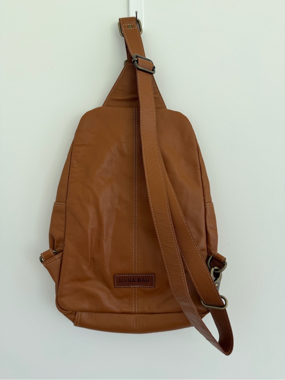 Myra Ranch Meadows Sunflower Leather Sling Bag | Western Crossbody | Boho Backpa - Picture 2 of 5